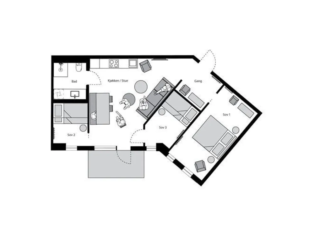 YTTERSVINGEN COMFORT MED BALKONG C3.4