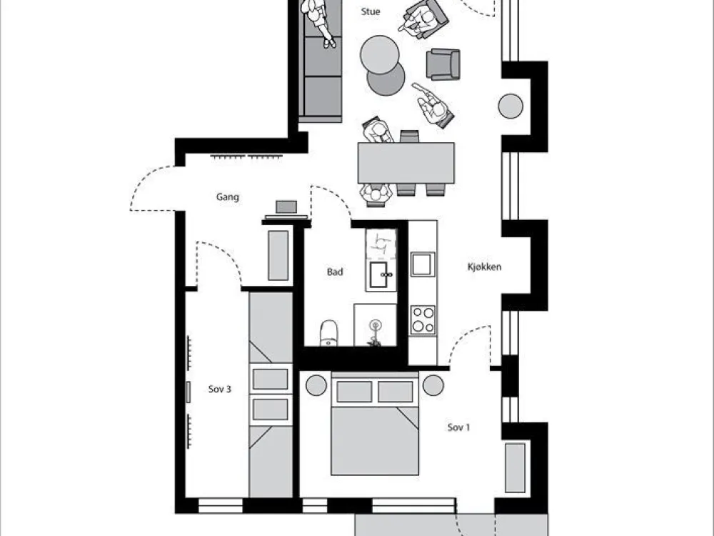 YTTERSVINGEN FAMILIE MED TERRASS C1.1